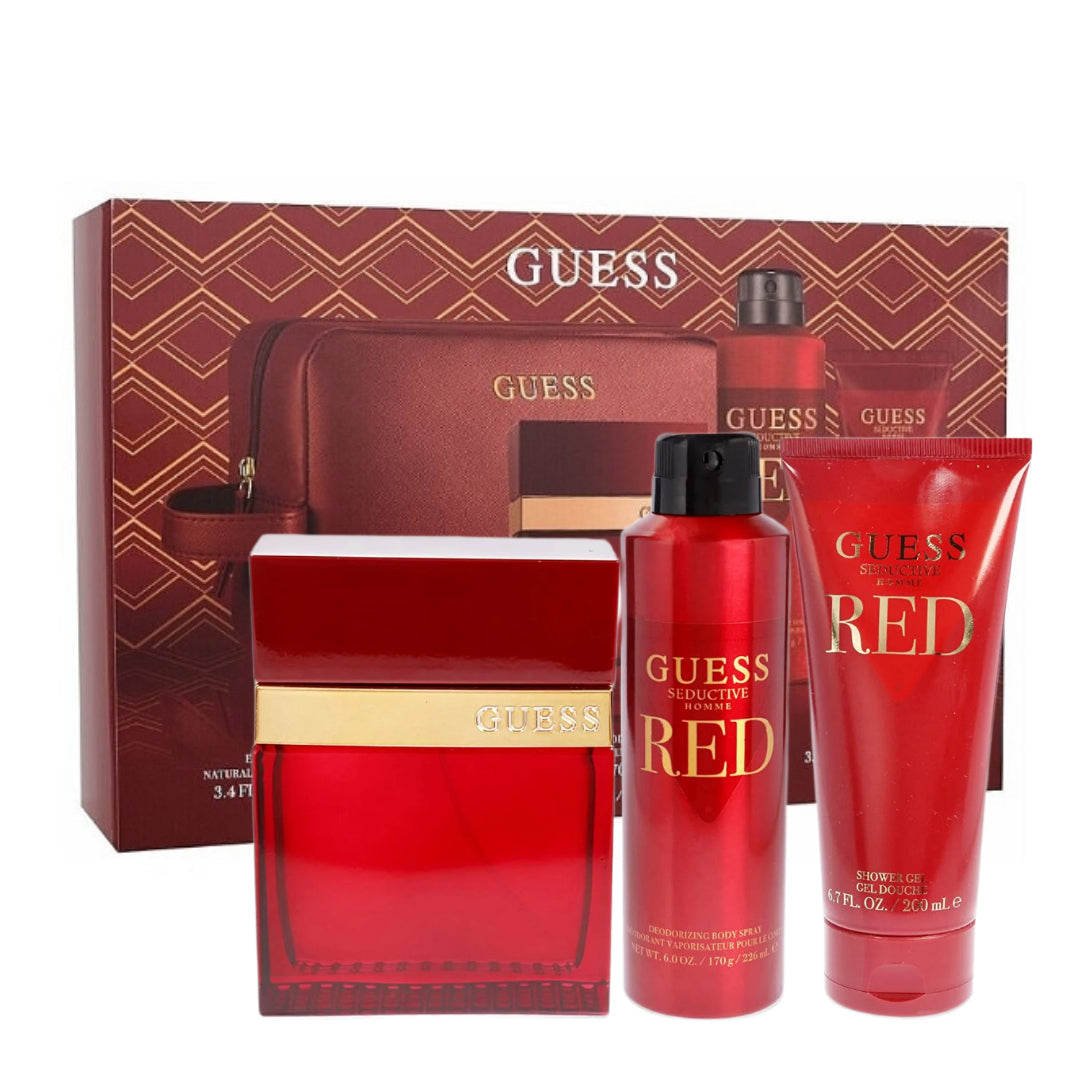 Guess Seductive Red 4 Pcs Men Set