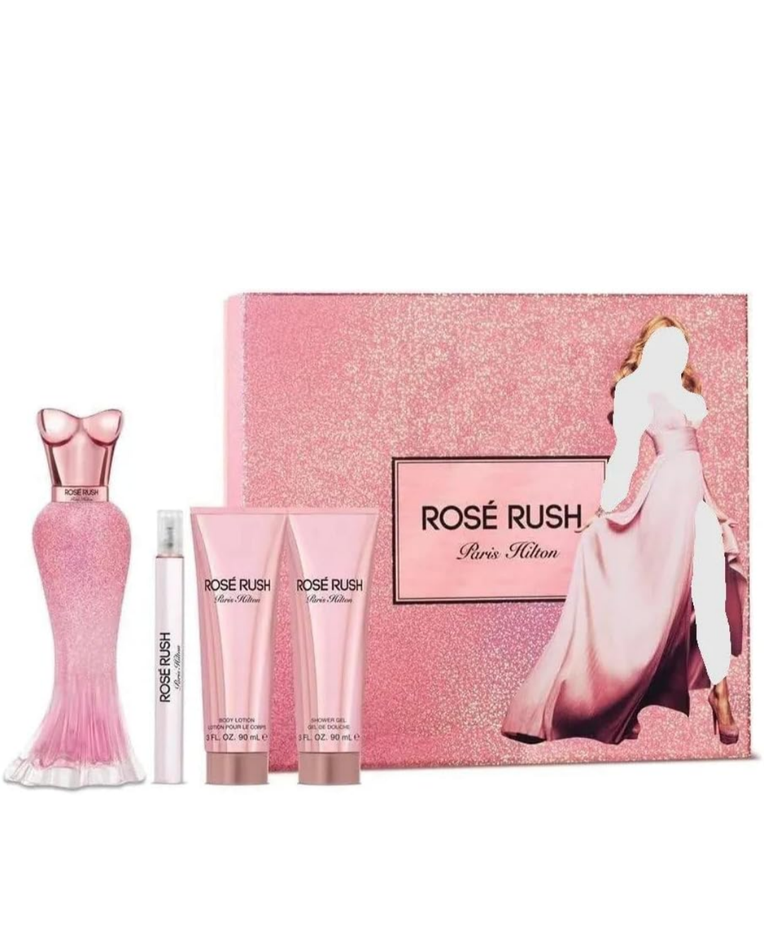 Set de regalo de 4 piezas Rose Rush Paris Hilton