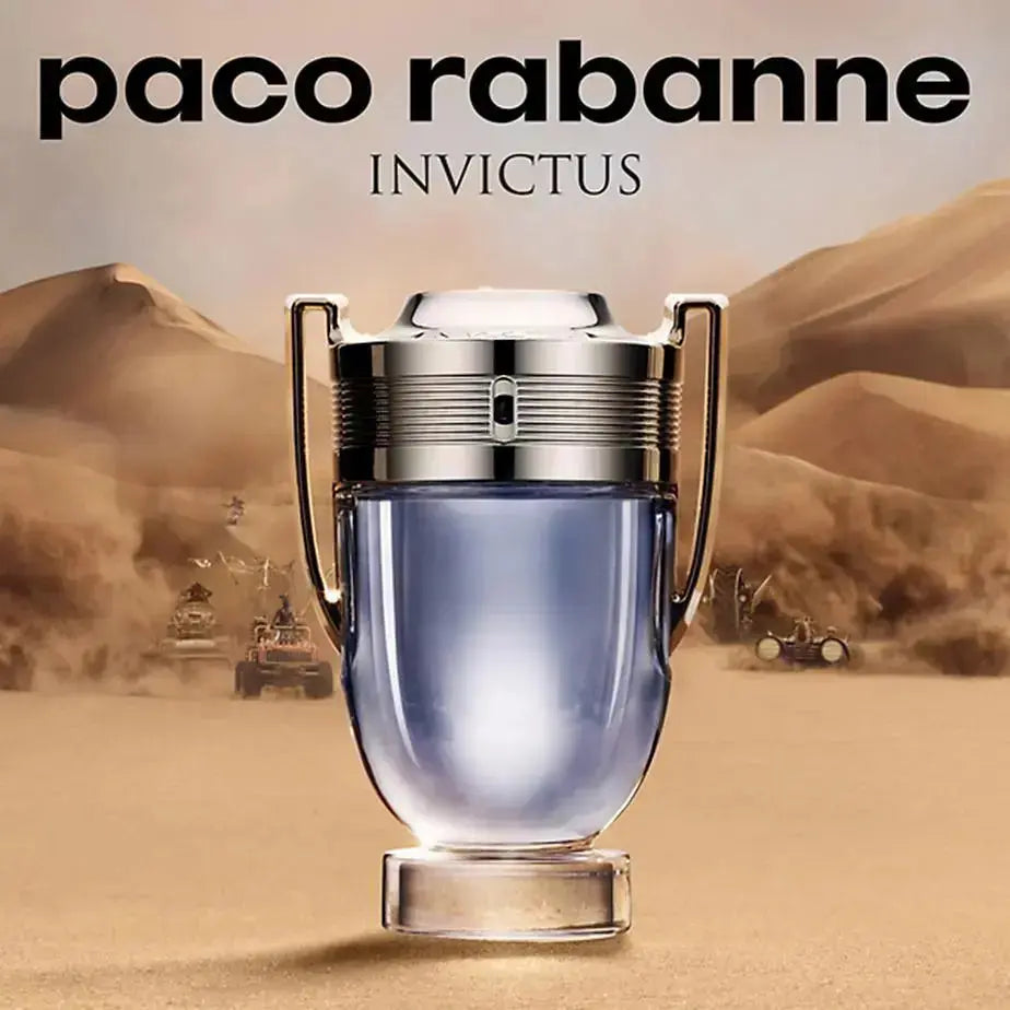 Paco Rabanne Invictus Gift Set - 3.4 oz EDT + 0.68 oz Travel Spray for Men