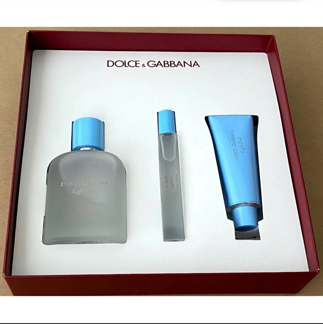 Dolce & Gabbana Light Blue Pour Homme Gift Set for Men – 3-Piece Set