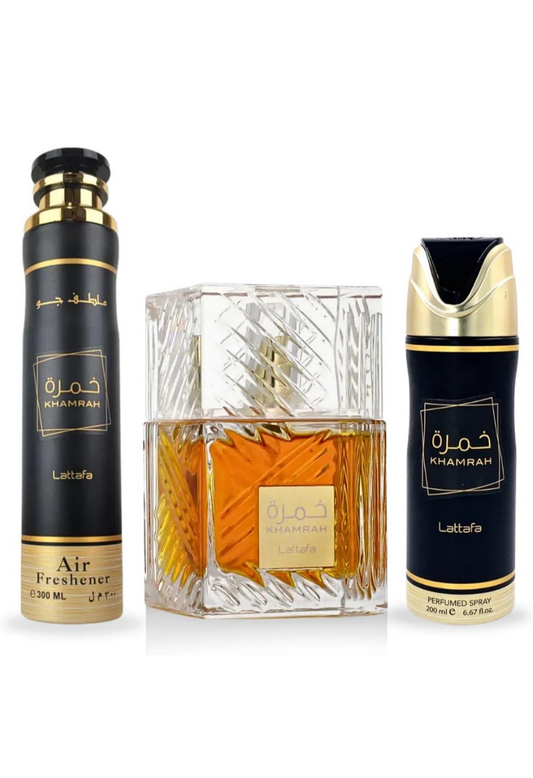 Khamrah Lattafa 3pc Gift Set